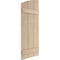 Ekena Millwork Sandblasted 3 Board Joined Board-n-Batten w/Elliptical Top Faux Wood Shutters, 16 1/2W x 28H, PR SHUBJL16X28SDPR - alternate 9